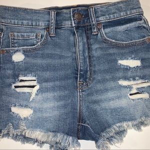 Aeropostale ripped jean shorts size 0